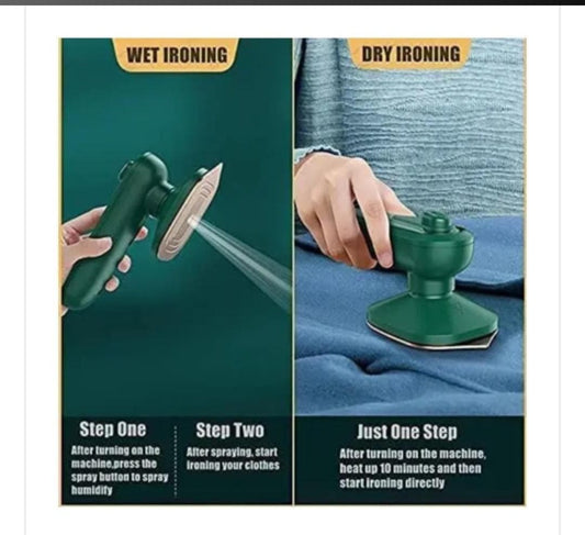 Portable Handheld Steam Iron 2-in-1 Wet & Dry Ironing